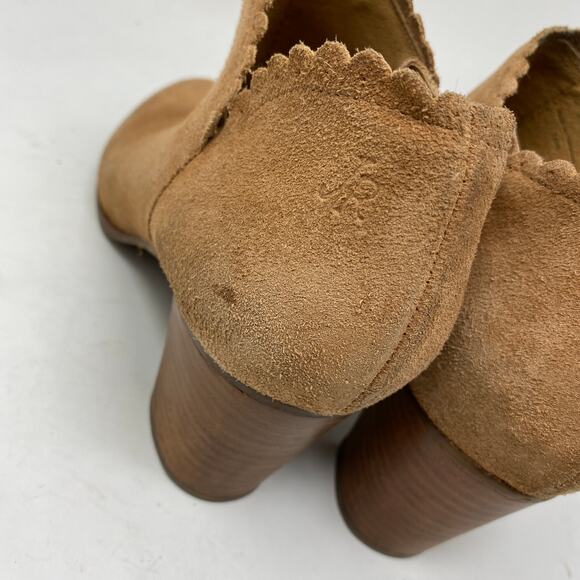 Jack Rogers Marianne Womens Sz 7.5 Boots Zipper Closure Ankle Boot Stacked Heel - Picture 7 of 10